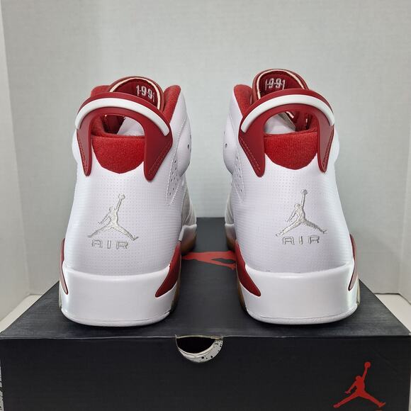Air Jordan 6 Retro Mens 12 White Alternate 384664-113 Basketball Shoes Sneakers main image 14